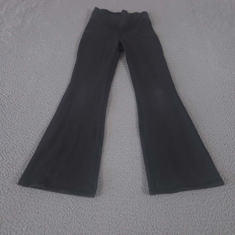 Old Navy Leggings Girls 8 Black PowerChill Crossover High-Waisted Flared Leg